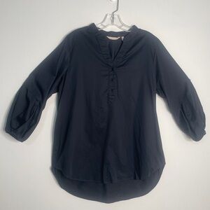 Soft Surrounding Classic Black Women's Pullover Blouse